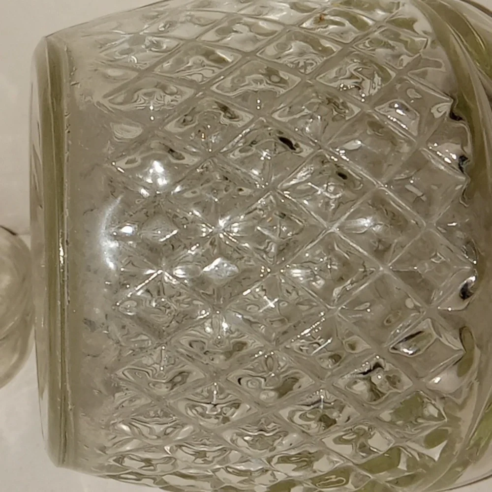 vintage Elegant Clear Glass Crown Royal Decanter